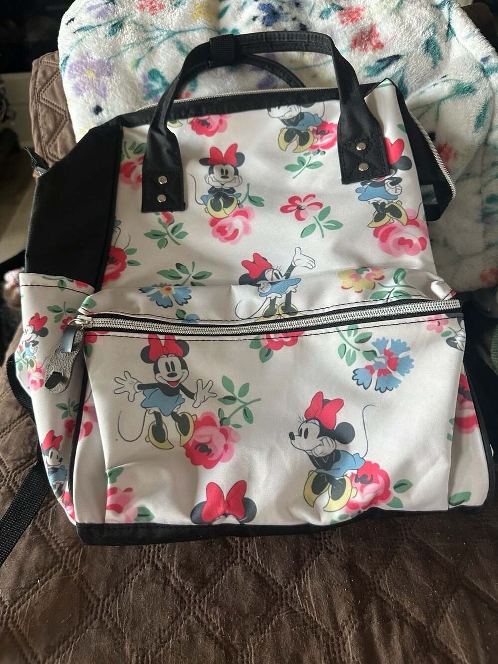 Disney Minnie Mouse Floral Diaper Backpack new